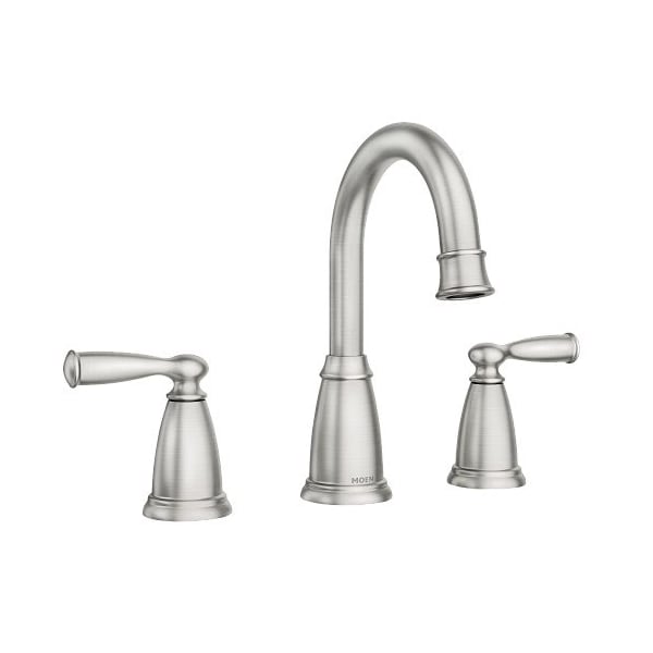 Banbury Two-Handle High Arc Bathroom Faucet in Spot Resistant Nickel